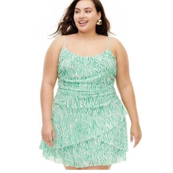 DVF for Target strappy mesh sea twig green mini dress New - Picture 7 of 8